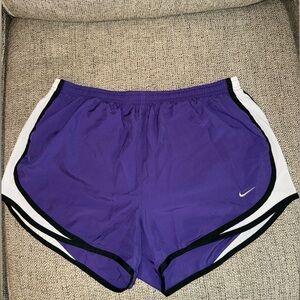 Purple Nike Dri-Fit Tempo Shorts (large)